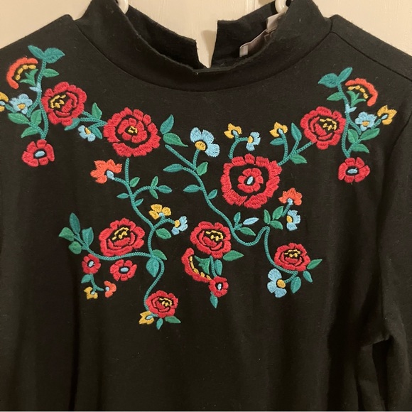Loft floral embroidered knit top - Picture 2 of 7